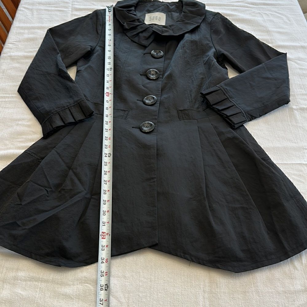 Saga women’s black ruffle jacket size 1 - Picture 13 of 15